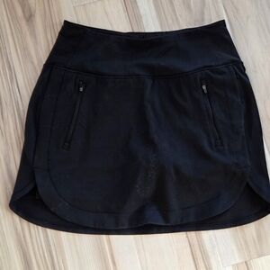 Athleta Black Fairway Golf Skort with Zip Pockets